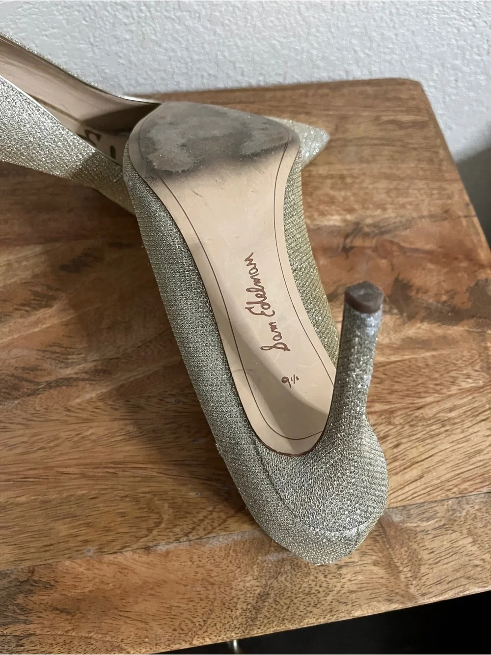 Sam Edelman Sparkling Gold Pointed-Toe Stiletto Pumps